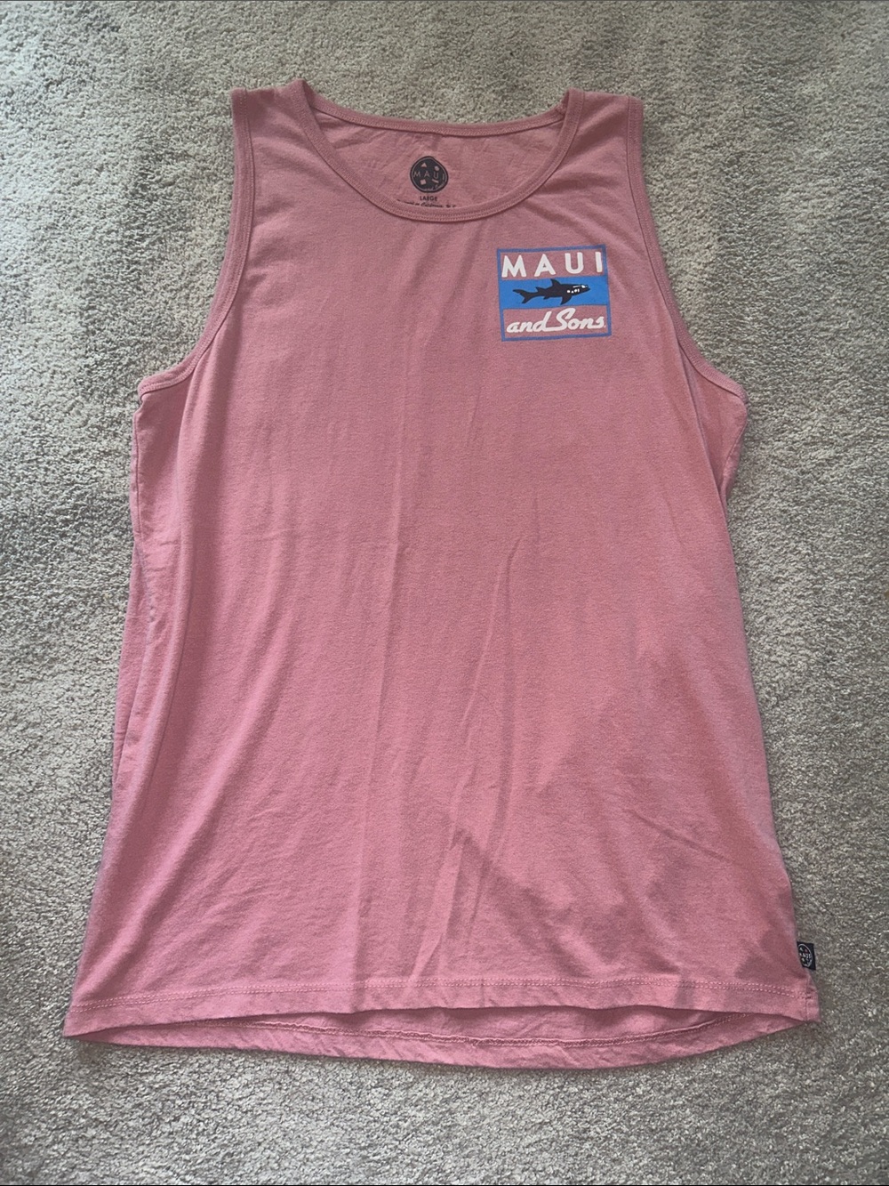 Maui and Sons Dusty Pink Logo Tank